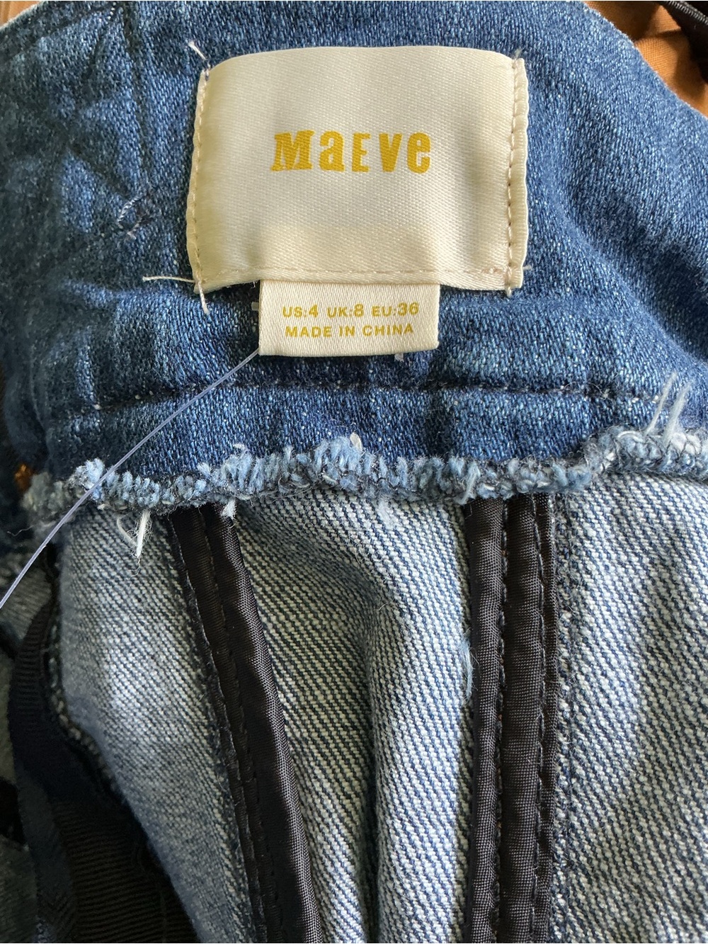 Maeve Denim Corset Tank Top with Tie Back Detail - Picture 8 of 8